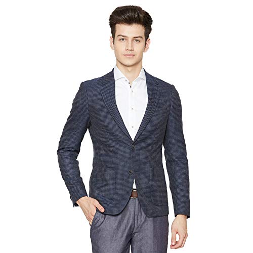 BRUUN & STENGADE Mens Navy Blue Blazers