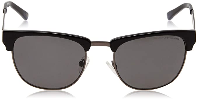 GANT Polarized Browline/Clubmaster Unisex Sunglasses - (GA7047 01D|54|Grey Color Lens) - Image 2