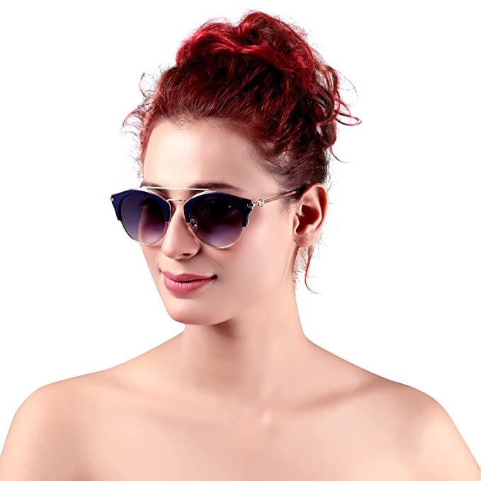 Tommy Hilfiger Gradient Round Unisex Sunglasses 9000 Blu/Gld C5 LC 49 S |49| Blue Colour Lens - Image 2