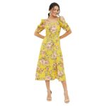 Harpa Women's Polyester A-Line Midi Dress